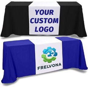 Custom Table Runner with Business Logo 24in x 72 in, Customzied Banner and Signs, Personalized Vendor Display Supplies Customizable Promotional Items with Your Logo Table Cloth in Saudi Arabia