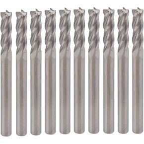 10 قطع من مطحنة نهاية الكربيد CNC 4 قطع لولبية فلوت - 3.175 × 12 ملم in Kuwait