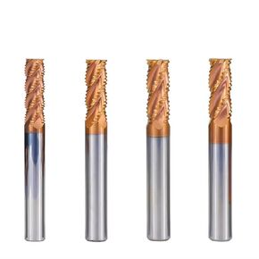 4 Blade Roughing End Mill 4-12mm CNC Router Bit Milling Cutter for Metal Threading(8x25x75L) in Saudi Arabia