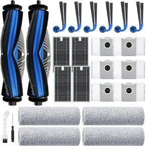 X9 Pro Omni Replacement Parts for Ecovacs Deebot X9 Pro Omni X9 Pro Robotic Vacuum Cleaner Parts with 2 Roller Brush,4 Mop,4 HEAP,6 Dust Bags,6 Side Brushes,1 Screwdrivers,1 Clean Brush in Saudi Arabia