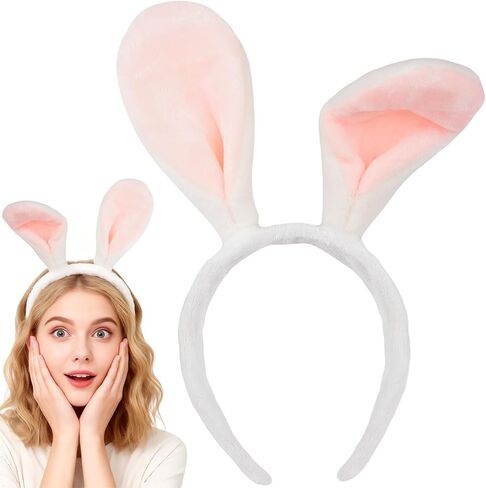 عصابة رأس على شكل أذن الأرنب، عصابة رأس عيد الفصح، عصابة شعر على شكل أذن أرنب ناعمة الملمس، إكسسوار للحفلات التنكرية in Kuwait