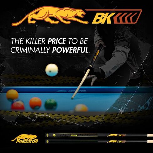 PREDATOR BK4 Break Cue Stick for Pool - So Powerful, it’s Criminal - 2-Piece Breaking Stick with Hard Break tip Tip for Maximum Speed and Low-Deflection Shaft Technology for Accuracy (Sport Wrap) in Saudi Arabia