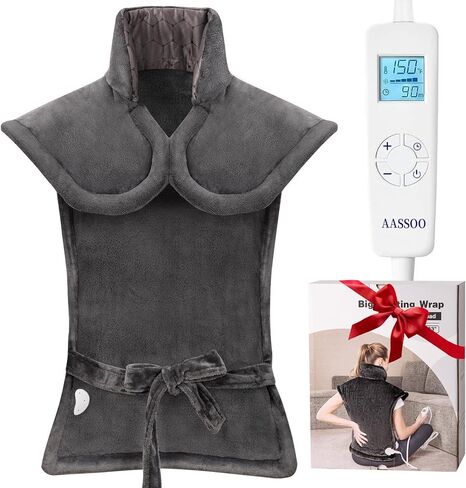 وسادة تسخين مملوءة بالجرافين للرقبة والكتف والظهر، هدايا عيد الأم للأمهات والأمهات المسنات، وسادة حرارية لأكتاف الرقبة الكهربائية لتخفيف الآلام، معتمدة من ETL in Kuwait