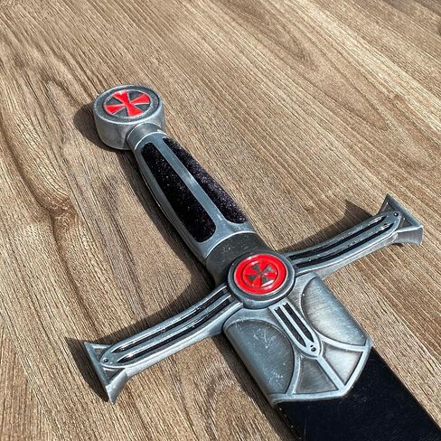 Sauvagine-33.3 بوصة سيف تمبلر أسود - نسخة طبق الأصل من العصور الوسطى الصليبية، مناسبة للعب الأدوار والجمع والعرض in Kuwait