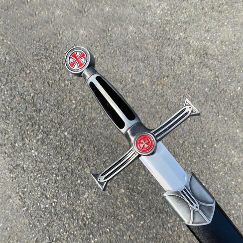 Sauvagine-33.3 بوصة سيف تمبلر أسود - نسخة طبق الأصل من العصور الوسطى الصليبية، مناسبة للعب الأدوار والجمع والعرض in Kuwait