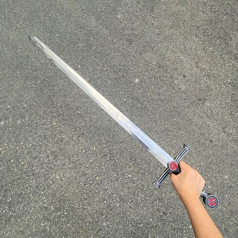 Sauvagine-33.3 بوصة سيف تمبلر أسود - نسخة طبق الأصل من العصور الوسطى الصليبية، مناسبة للعب الأدوار والجمع والعرض in Kuwait