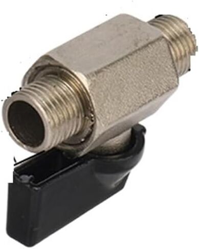 2Pcs Mini Brass Ball Valve 1/4" 3/8" 1/2" Male Thread Air Compressor Valve Garden Water Connectors Irrigation Shut Off Valve(1/2"-Silver-02) in Kuwait