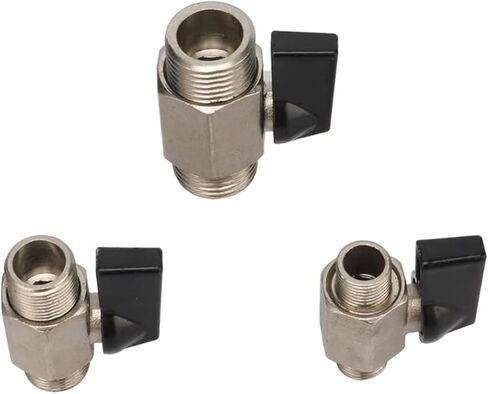 2Pcs Mini Brass Ball Valve 1/4" 3/8" 1/2" Male Thread Air Compressor Valve Garden Water Connectors Irrigation Shut Off Valve(1/2"-Silver-02) in Kuwait