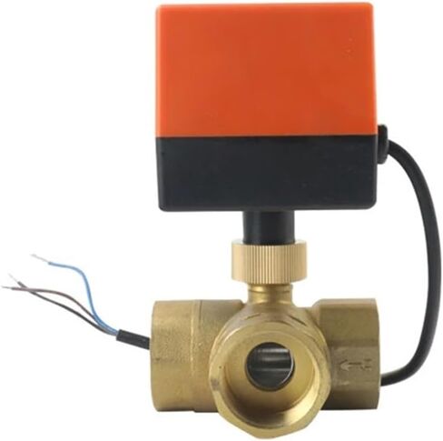 1PCS 1" Three-Way Ball Valve AC220V DC12V DC24V Ball Valve DN25 Valve(24VAC) in Kuwait