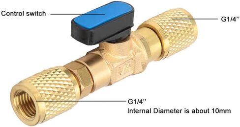 G1/4 '' النحاس التبريد الكرة صمام محول المبردات الكرة صمام موصل in Kuwait