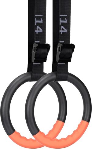 حلقات الجمباز من تيمايز مع أشرطة قابلة للتعديل بطول 15 قدم، حلقات جمباز مضادة للانزلاق وحلقات تمرين للتمرين في صالة الألعاب الرياضية المنزلية والتدريب in Kuwait