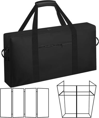 حقيبة حمل كشك واجهة DJ شديدة التحمل، [قماش أكسفورد 840d + جيب أمامي] 47.2 بوصة طول × 5 بوصة عرض × 22.8 بوصة ارتفاع لطاولة كشك حامل DJ المحمولة (حقيبة فقط) in Kuwait