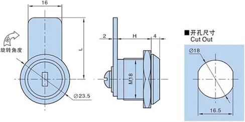 Zinc Alloy Tongue Lock Industrial Electrical Box File Cabinet Lock Distribution Box Cam Lock 1Pcs in Kuwait