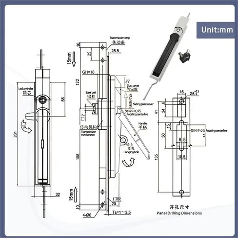 Zinc Alloy Tubular Lock Core Cam Hardware 1Pcs in Saudi Arabia