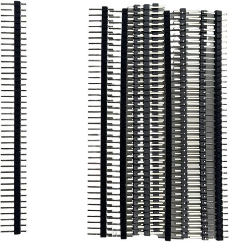 10 Pcs Male Header Pin Strip, 40 Pin 1 Row Straight Connector 2.54mm Pitch for Arduino, Raspberry Pi and DIY Electronics in Kuwait