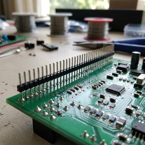 10 Pcs Male Header Pin Strip, 40 Pin 1 Row Straight Connector 2.54mm Pitch for Arduino, Raspberry Pi and DIY Electronics in Kuwait