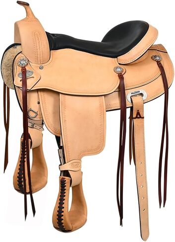 HILASON Western Horse Saddle American Leather Flex Tree Trail & Pleasure Tan | للخيول in Kuwait