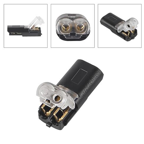 100Pcs Double-Wire Plug-in Connector Led Light Strip Connectors 2 Pin, Quick Splice Wire Wiring Connector for AWG 20-24,2 Pin 2 Way Universal Compact Wire Terminals, No Wire-Stripping Required in Saudi Arabia