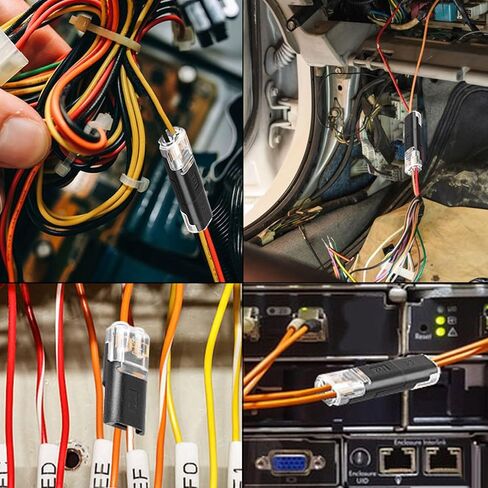 100Pcs Double-Wire Plug-in Connector Led Light Strip Connectors 2 Pin, Quick Splice Wire Wiring Connector for AWG 20-24,2 Pin 2 Way Universal Compact Wire Terminals, No Wire-Stripping Required in Saudi Arabia