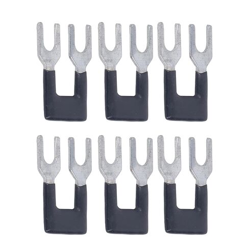 شريط طرفي من نوع Jumper Block أسود من نوع شوكة نحاسية - شريط طرفي من نوع شوكة نحاسية لسلسلة TB 15A 400V (TB-1502) - 20 قطعة in Saudi Arabia