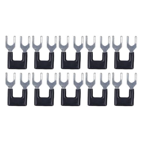 شريط طرفي من نوع Jumper Block أسود من نوع شوكة نحاسية - شريط طرفي من نوع شوكة نحاسية لسلسلة TB 15A 400V (TB-1502) - 20 قطعة in Saudi Arabia