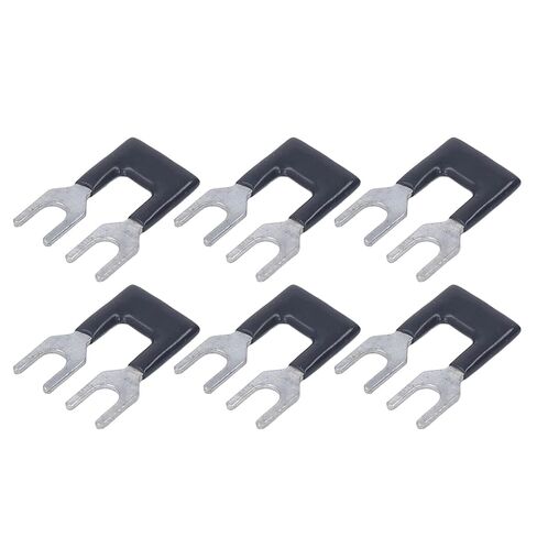 شريط طرفي من نوع Jumper Block أسود من نوع شوكة نحاسية - شريط طرفي من نوع شوكة نحاسية لسلسلة TB 15A 400V (TB-1502) - 20 قطعة in Saudi Arabia