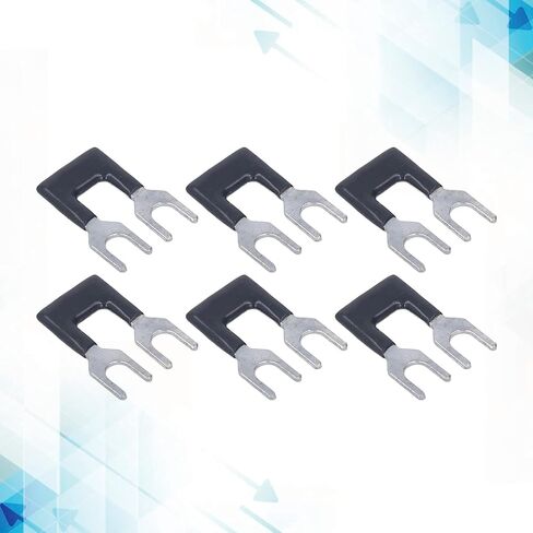 شريط طرفي من نوع Jumper Block أسود من نوع شوكة نحاسية - شريط طرفي من نوع شوكة نحاسية لسلسلة TB 15A 400V (TB-1502) - 20 قطعة in Saudi Arabia