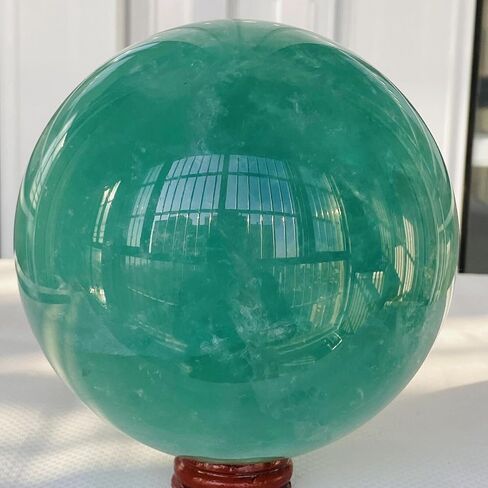 1 قطعة 1500-1600 جرام كرة فلوريت خضراء كرة كريستال كوارتز in Kuwait