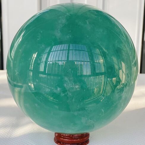 1 قطعة 1500-1600 جرام كرة فلوريت خضراء كرة كريستال كوارتز in Kuwait