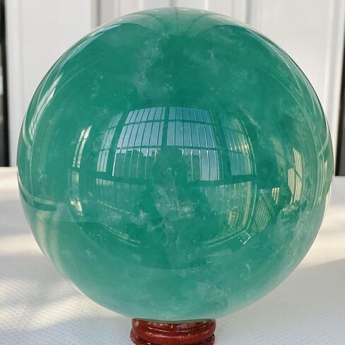 1 قطعة 1500-1600 جرام كرة فلوريت خضراء كرة كريستال كوارتز in Kuwait