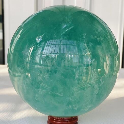 1 قطعة 1500-1600 جرام كرة فلوريت خضراء كرة كريستال كوارتز in Kuwait