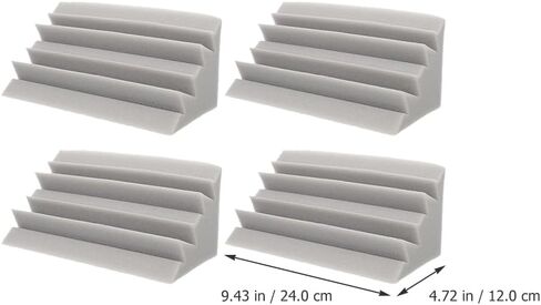 Toddmomy 4Pcs Bass Traps, Acoustic Foam Corner Panels, 9.4" x 4.7" x 4.7" Sound Proof Acoustic Treatment Panel, Low Frequency Sound Absorber for Studio, Home, Theater in Kuwait