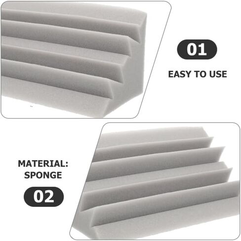 Toddmomy 4Pcs Bass Traps, Acoustic Foam Corner Panels, 9.4" x 4.7" x 4.7" Sound Proof Acoustic Treatment Panel, Low Frequency Sound Absorber for Studio, Home, Theater in Kuwait