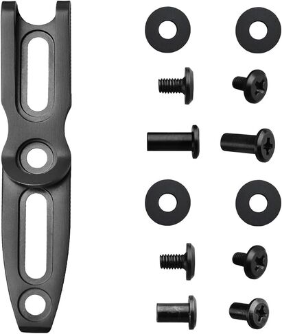 مشبك جيب TONIFE لملحق سكين Kydex Sheath الخارجي مع مسافات متعددة الفتحات وخيارات السُمك (تيتانيوم أسود) in Kuwait