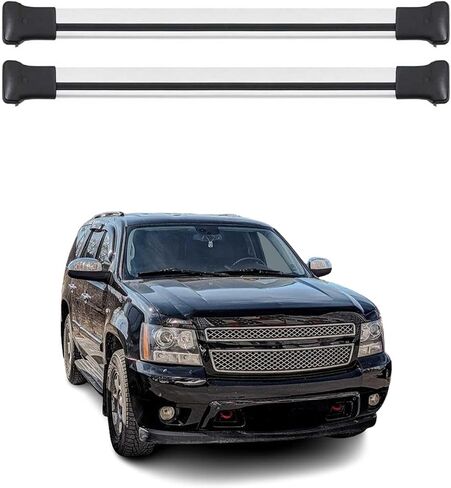 Omac Roof Rack Cross Bars حامل أمتعة لشيفروليه تاهو 2007-2014 Black 2PCS in Saudi Arabia