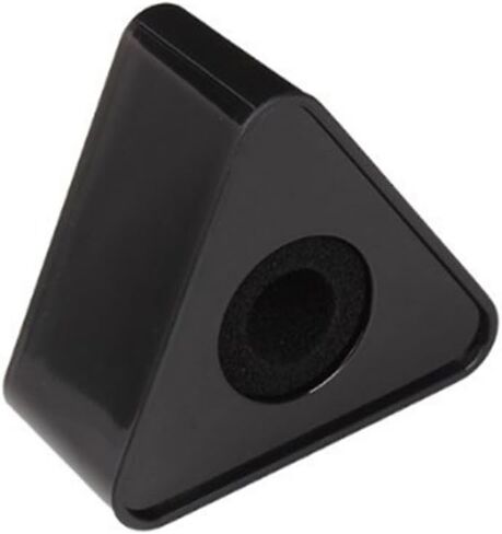 TINKSKY Microphone Flag Station Triangular Abs Interview Mic Holder for Podcast Broadcasting and Live Recording 3.7X3.7X2 Inches Black in Saudi Arabia