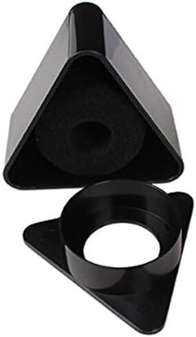 TINKSKY Microphone Flag Station Triangular Abs Interview Mic Holder for Podcast Broadcasting and Live Recording 3.7X3.7X2 Inches Black in Saudi Arabia