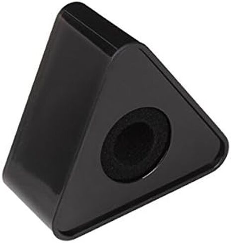 TINKSKY Microphone Flag Station Triangular Abs Interview Mic Holder for Podcast Broadcasting and Live Recording 3.7X3.7X2 Inches Black in Saudi Arabia