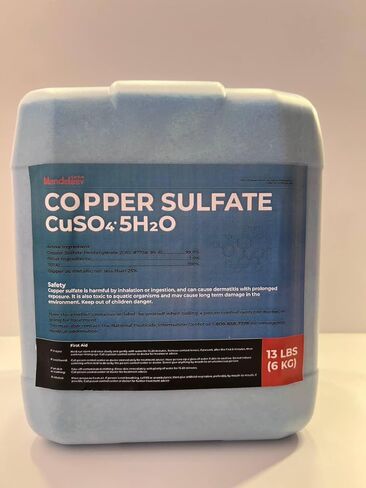 5 رطل من بلورات كبريتات النحاس CuSO4، بلورات دقيقة حبيبية خالية من EPA in Kuwait