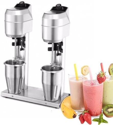 600W Electric Milkshake Blender with Dual Heads, 1000ml Capacity, Adjustable Speed for Smoothies, Juices, Milkshakes, Frozen Drinks for Home Use in Saudi Arabia
