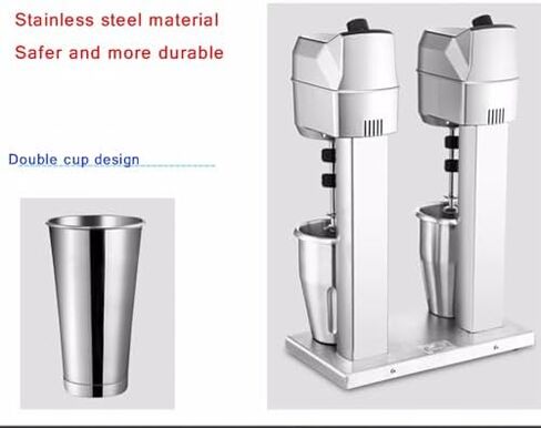 600W Electric Milkshake Blender with Dual Heads, 1000ml Capacity, Adjustable Speed for Smoothies, Juices, Milkshakes, Frozen Drinks for Home Use in Saudi Arabia