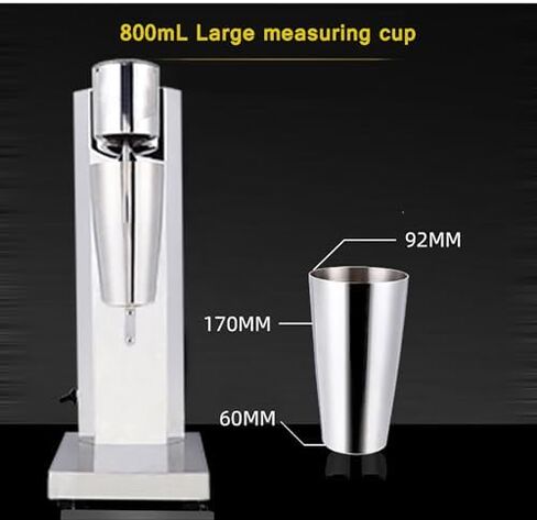 High-Speed Electric Milkshake Maker, 180W Milk Frother with Large Measuring Cup, 18000 RPM Efficiency for Frappe, Frothy Milk & Juices for Home & Baristas in Saudi Arabia