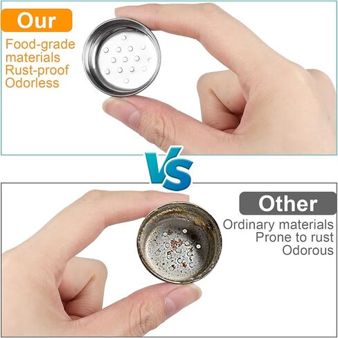 Salt And Pepper Shakers Set, Black White Glass Salt Shaker Sets With Stainless Steel Lids, Farmhouse Salt And Pepper Shakers for Cooking, Picnic, Camping, Barbecue, Party-Modern And Cute Kitchen Decor in Kuwait