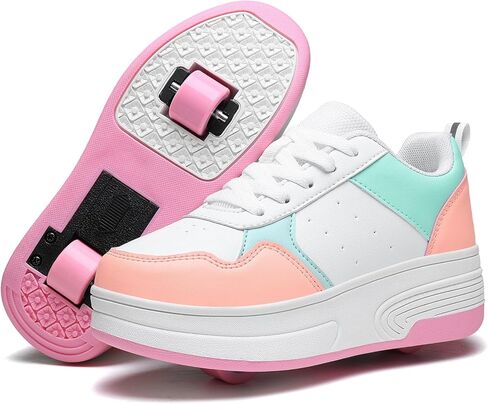 HSQ Fashion حذاء رياضة أحذية التزلج الدوارة للبنين بنات أطفال انفصال بعجلات 2 في 1 أحذية التزلج مع عجلات in Kuwait