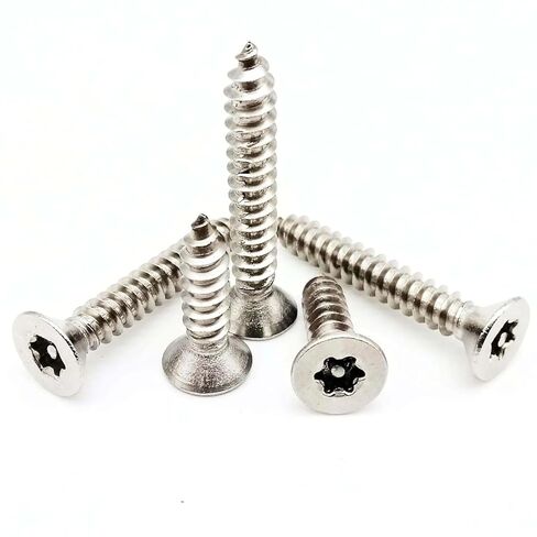 M4 M5 10/12/14/16-50mm 304 A2-70 Stainless Steel Six-Lobe Torx Flat Countersunk Head Screw 10Pcs(14mm,10pcs M4) in Kuwait