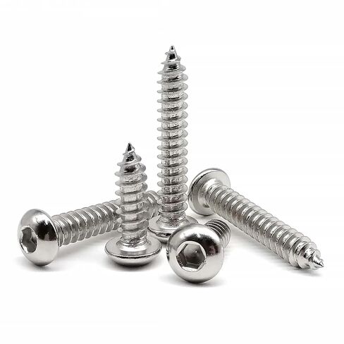 M5 M6 10/12/14/16-50mm Allen Hexagon Socket Button Round Head Screw A2-70 304 Stainless Steel L=4-50mm 10Pcs(25mm,10pcs M5) in Kuwait