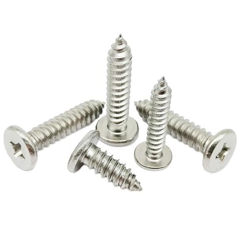 M2 M2.3 4/5/6/8/10-16mm 304 Stainless Steel Cross Flat Wafer Head Self-Tapping Screw 50Pcs(10mm,50pcs M2) in Kuwait