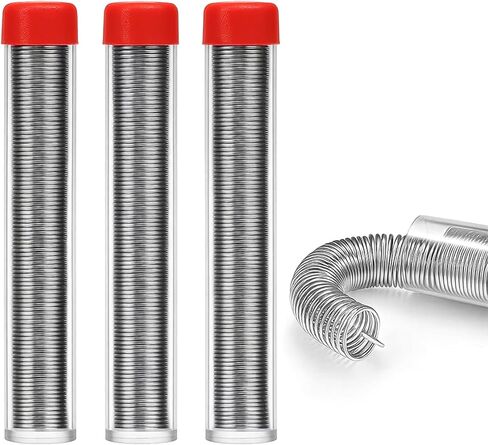 3 قطع سلك لحام 63/37، لحام أساسي من القصدير عالي النقاء لإصلاح مكونات اللحام الكهربائية الإلكترونية، بقايا منخفضة (0.6 مم 27 جم) in Kuwait