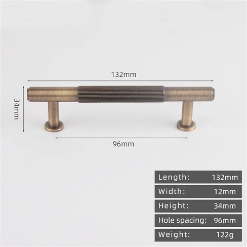 الصلبة النحاس خزانة باب خزانة ملابس درج مقبض جونميتال الذهب العتيقة 500nn سحب 1 قطعة (8828-96-Antique) in Kuwait