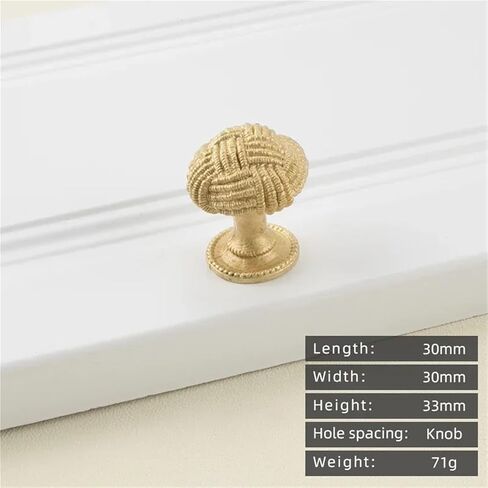 Solid Brass Cabinet Pull Handle Drawer Gold Door 1Pcs(13-L-30mm) in Saudi Arabia